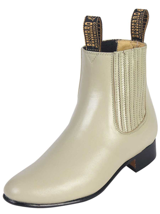 El Beserro Men's Charro Ankle Boot - Bone