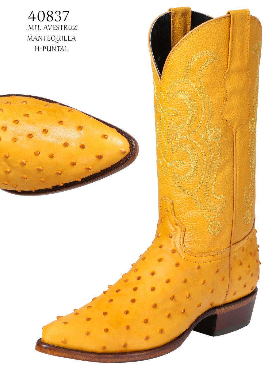 Ostrich Engraved Cowboy Boot