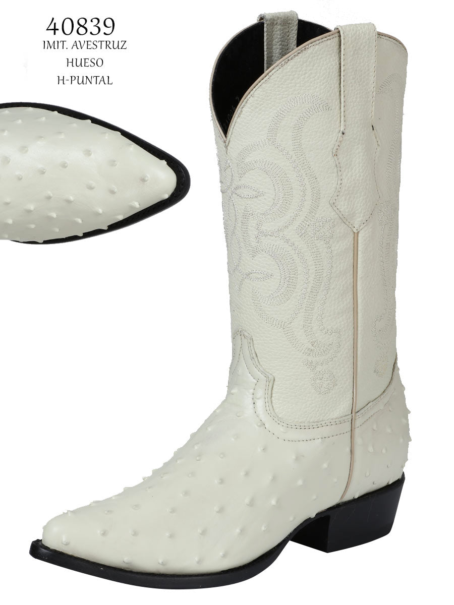 Ostrich Engraved Cowboy Boot