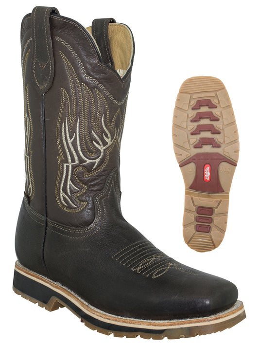 Establo Brown Men's Work Boot - Square Toe