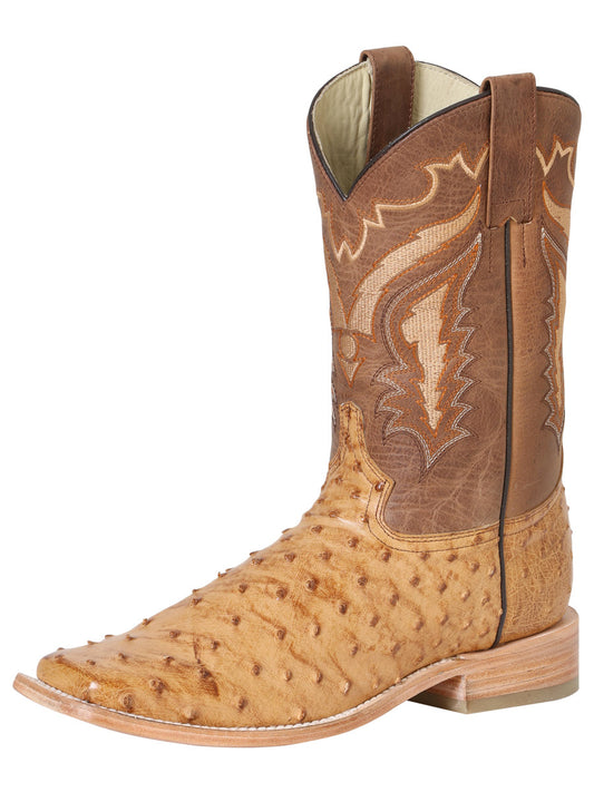 Umber Full Quill Ostrich Western Boot Last Texas ZD42151