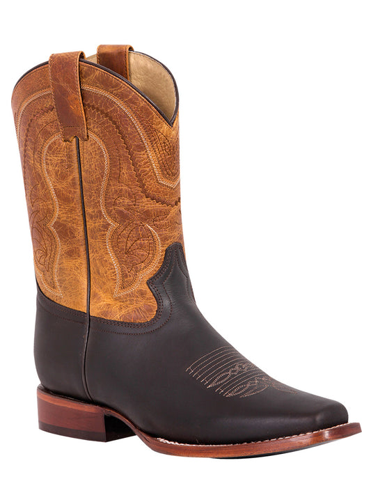 Men's Choco Western Boots - Square Toe