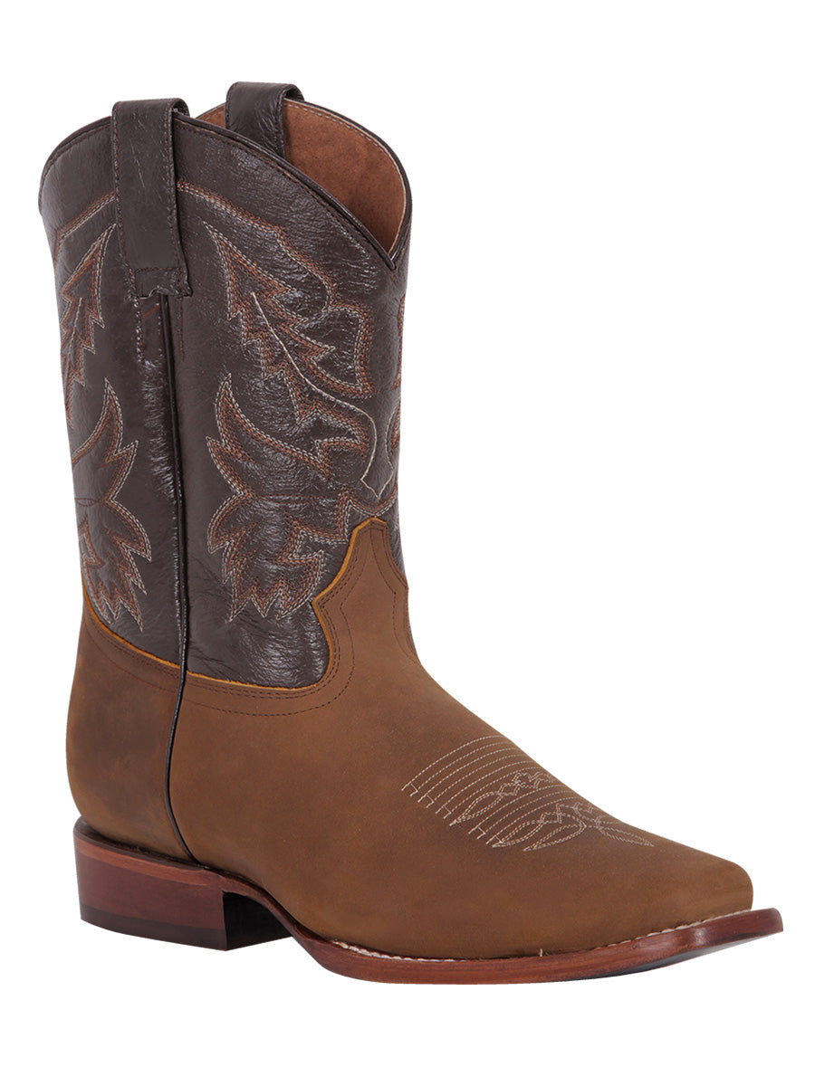 Men's Tan Western Boot - Square Toe