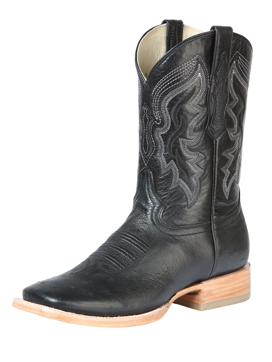 Black Smooth Ostrich Rodeo Boot ZD43519